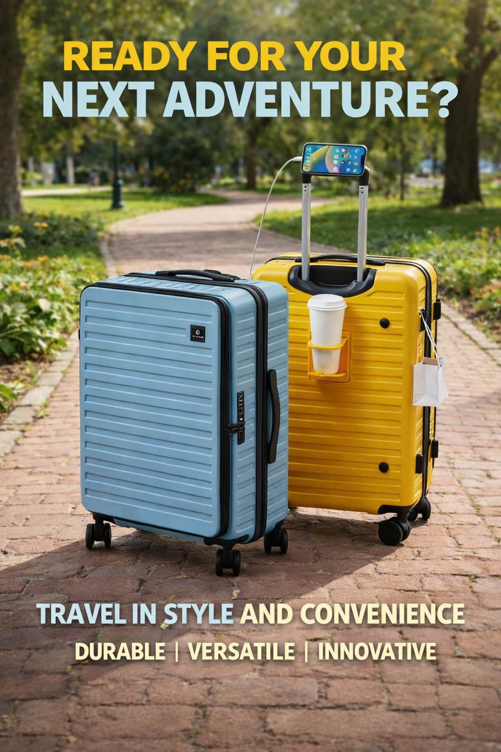3-piece Hard Shell Travel Lightweight Suitcase with 4 Spinner Wheels