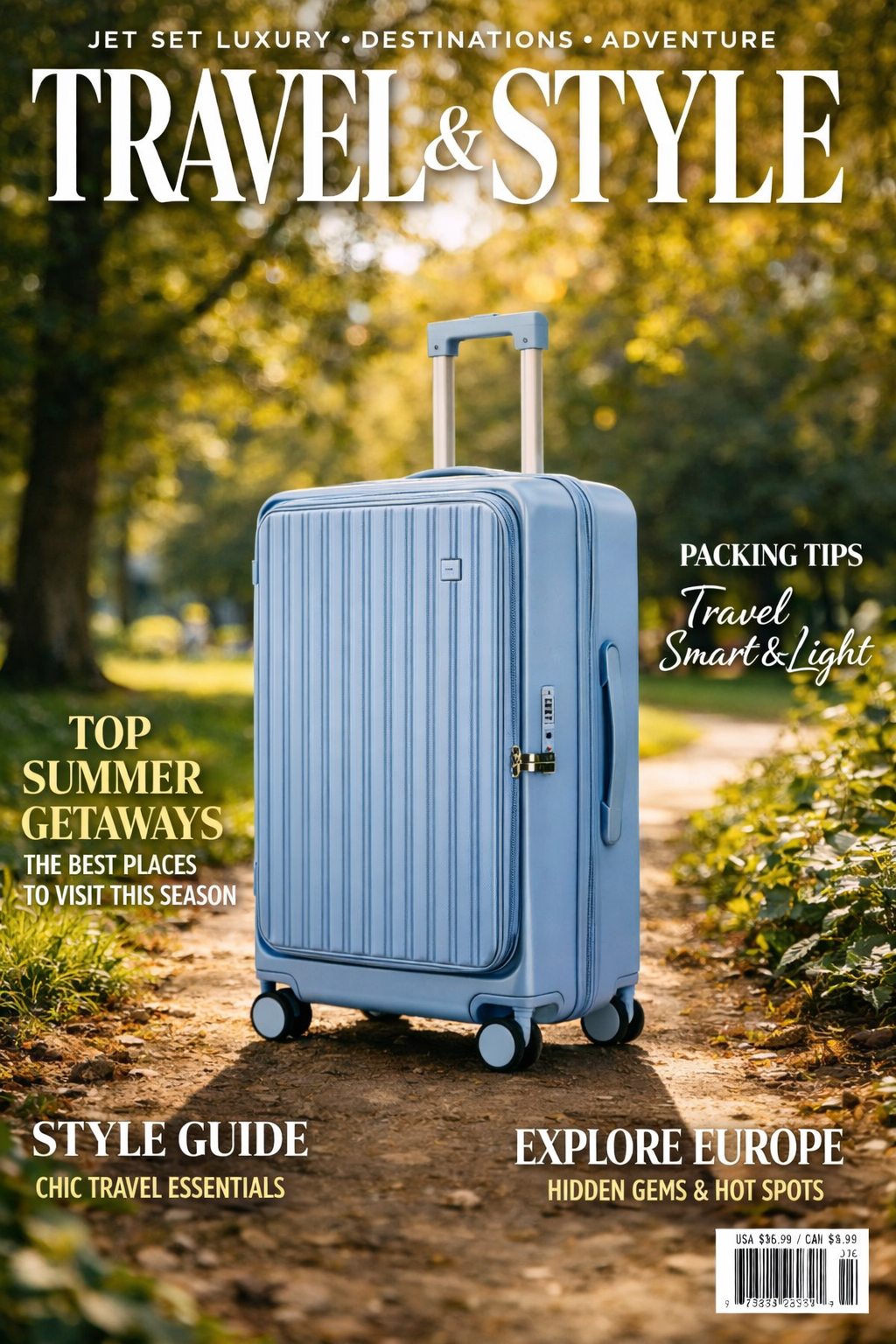 Front-Open Lightweight Carry-On Suitcase Large Capacity Luggage with Laptop Pocket