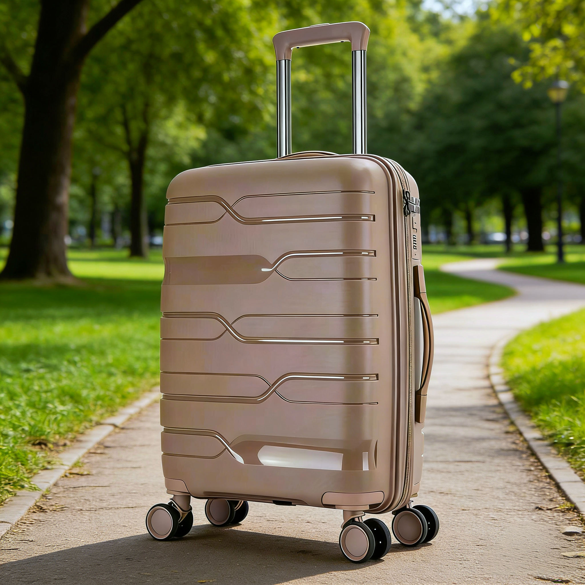 Lightweight PP Hard Shell Anti-Wear Travel Suitcase