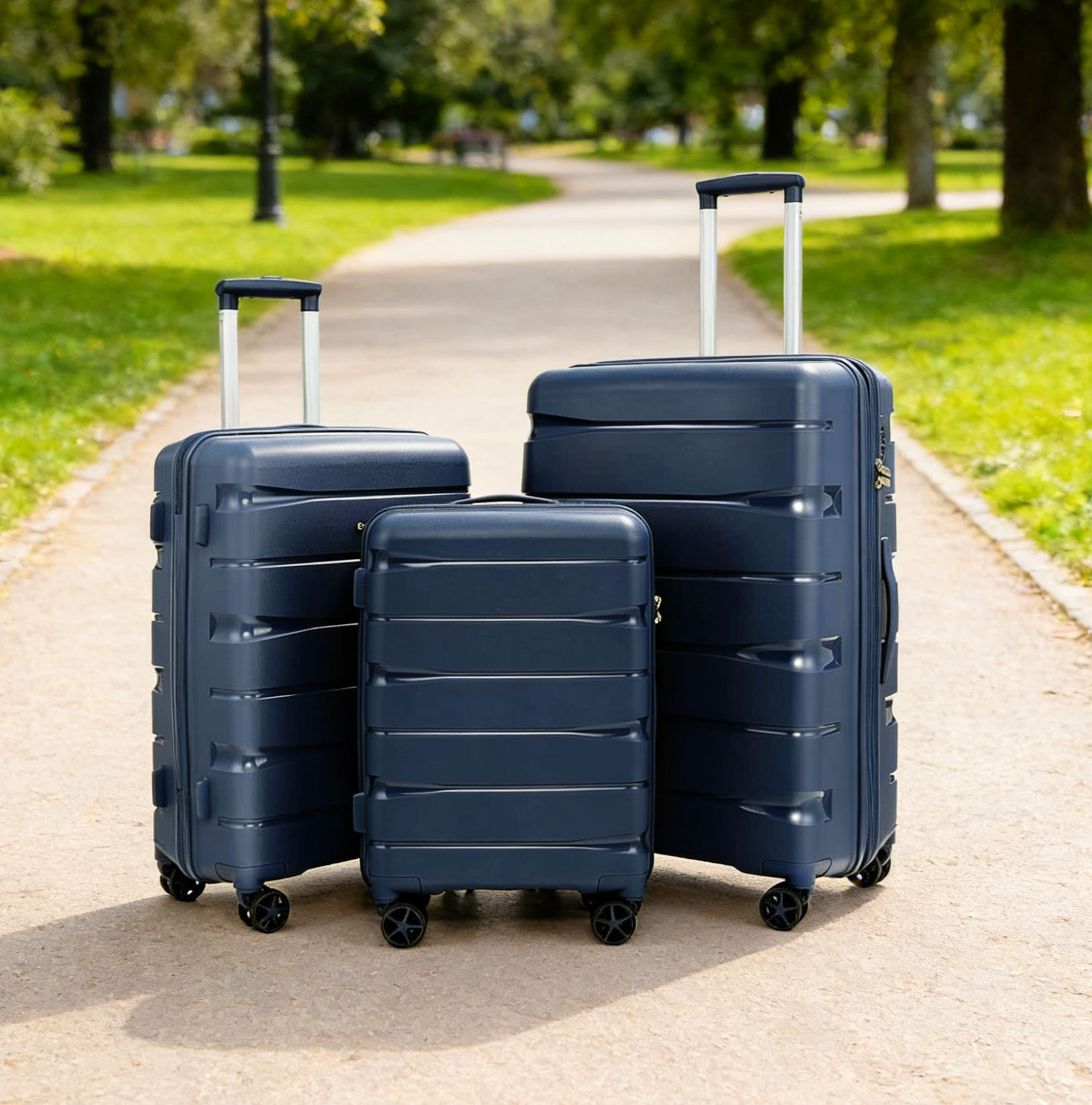 New Design PP Material Lightweight Spinner Suitcase
