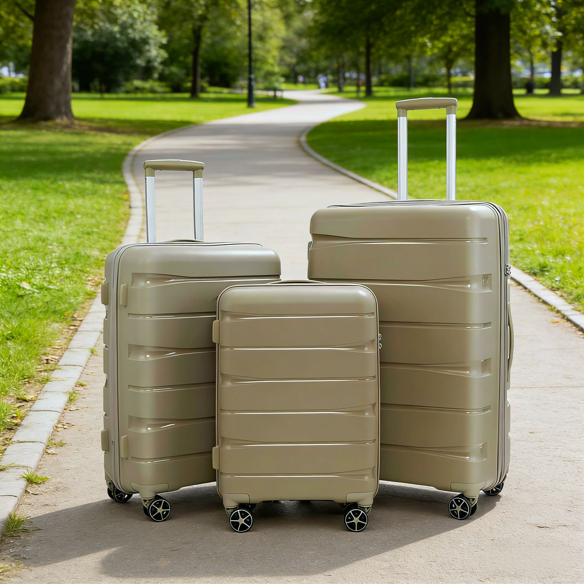 New Design PP Material Lightweight Spinner Suitcase