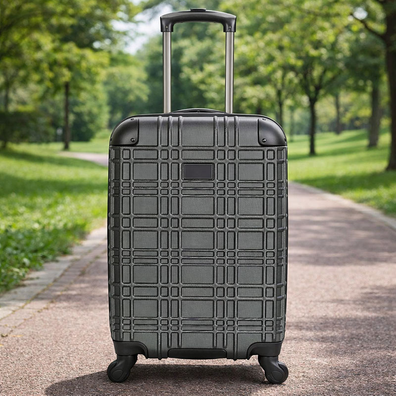 carry on luggage with anti theft TSA lock in gray carry on luggage with anti theft TSA lock in gray