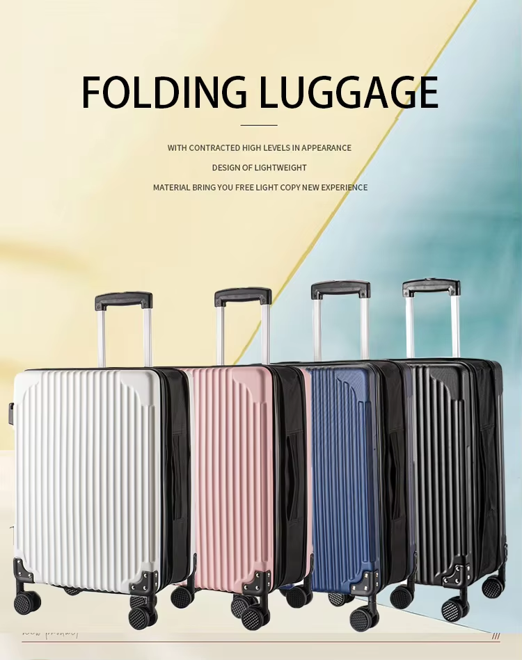 compressible and extensible carry on luggage with TSA lock and telescopic handle compressible and extensible carry on luggage with TSA lock and telescopic handle
