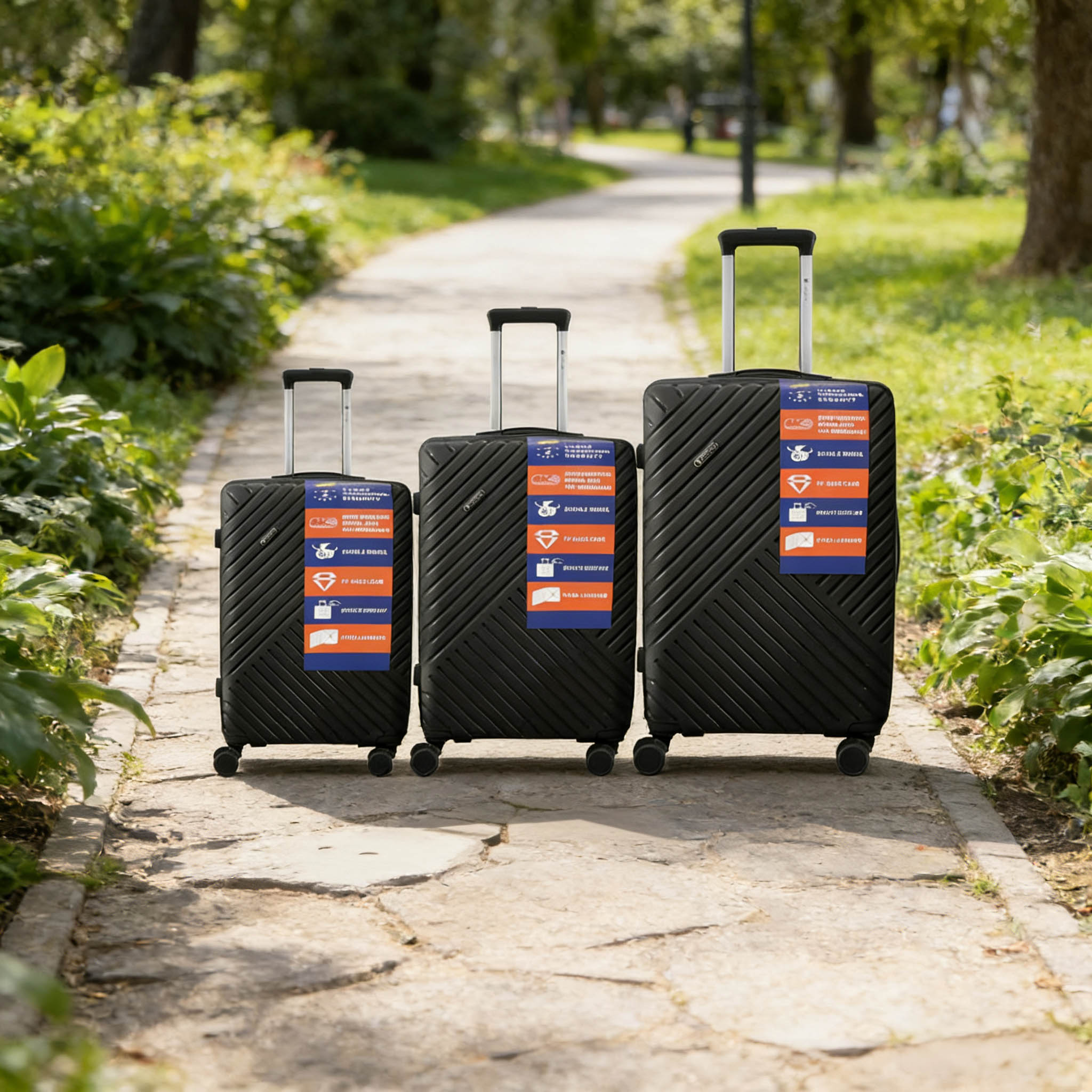 Lightweight Durable Travel Luggage Set with Spinner Wheels
