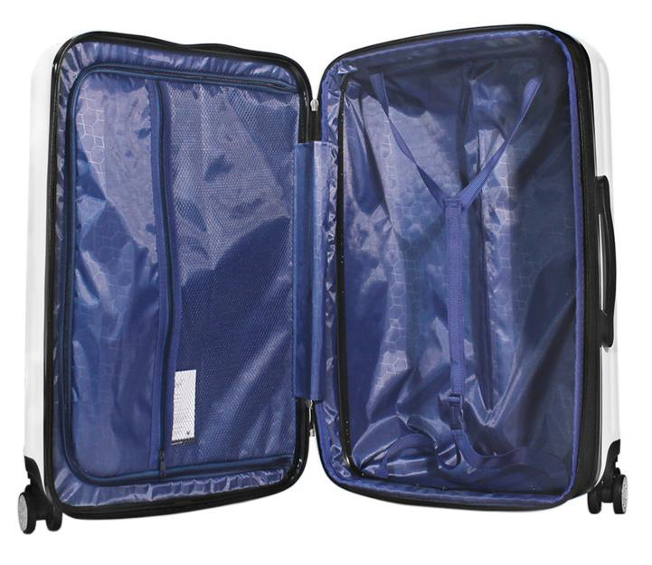 2-Piece Glossy Travel Suitcase Set lightweight trolley case