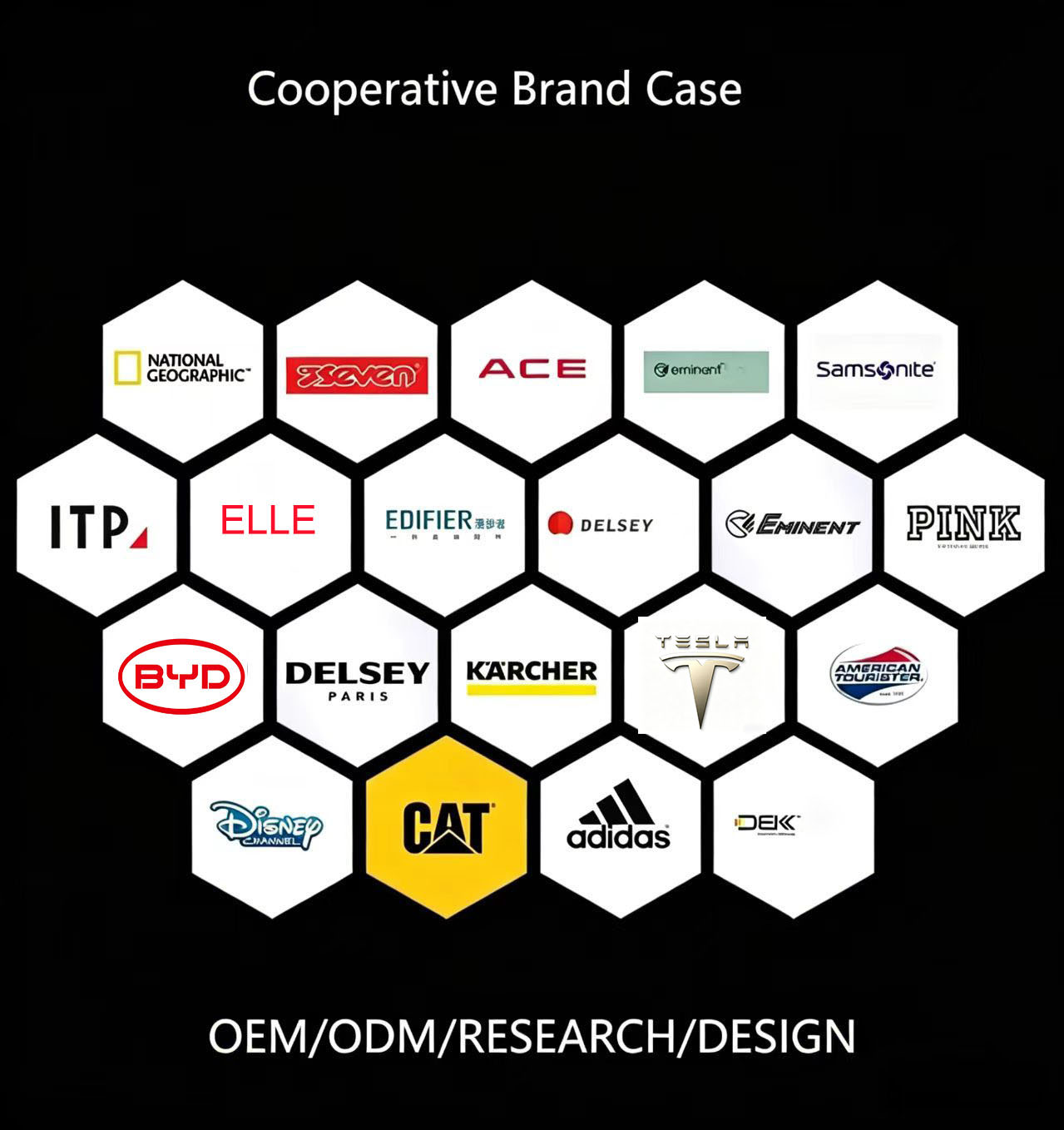 exhibition of various cooperative brands from Luggage Exporter China