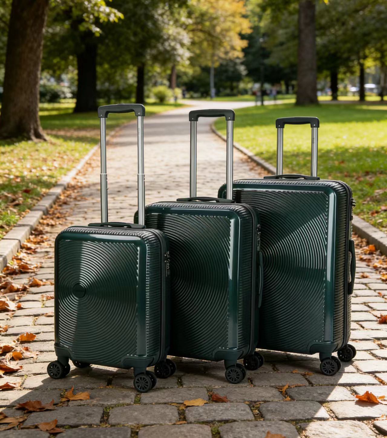 OEM Lightweight 3-Piece Expandable Hardshell Spinner Luggage Set with Custom Branding