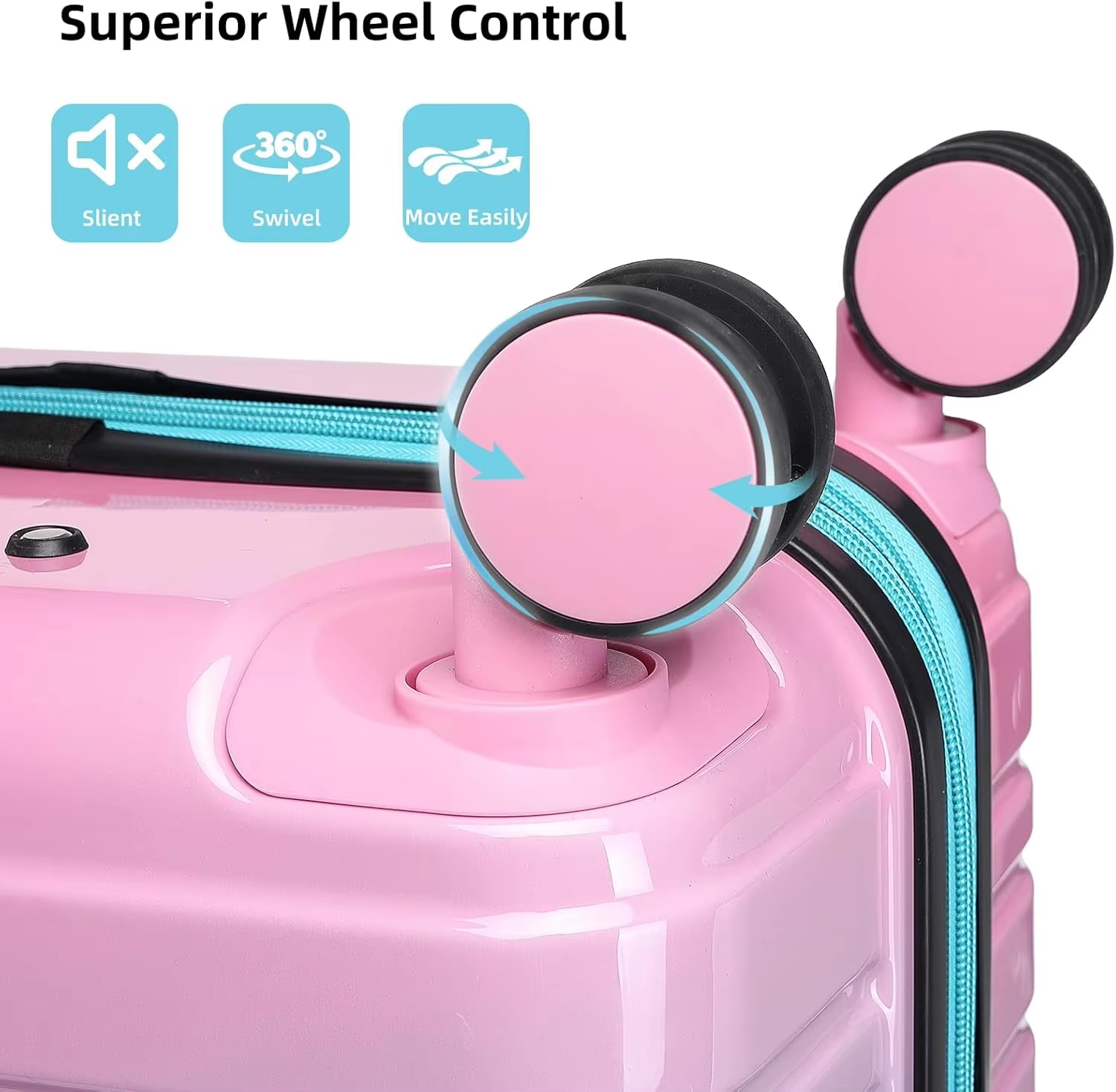 6-Piece Gradient Luggage Set – Stylish Hard Shell Suitcases with Handbag and Travel Bag