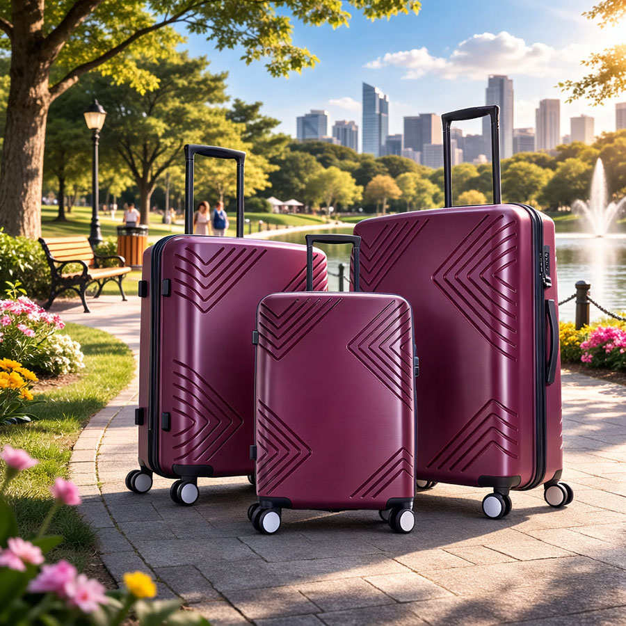 3 Piece Lightweight Hardshell Luggage Set with TSA Lock, Spinner Wheels Travel Suitcase