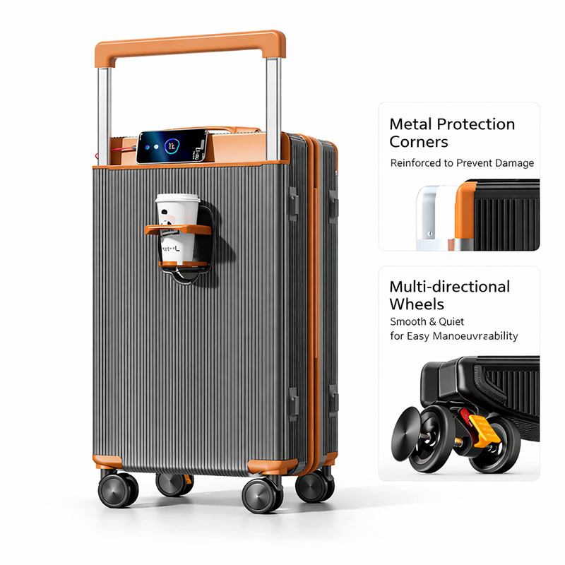 expandable carry on luggage,metal protection corners,multi-directional wheels expandable carry on luggage,metal protection corners,multi-directional wheels
