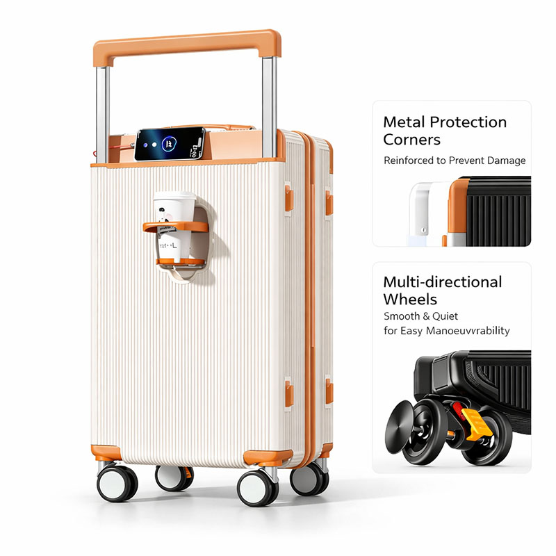 expandable carry on suitcase for frequent travelers in off-white expandable carry on suitcase for frequent travelers in off-white