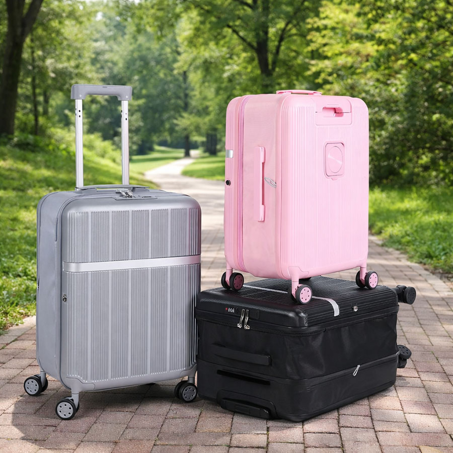 OEM Expandable Spinner Hard Shell Luggage Set – Lightweight 2PC Durable Travel Suitcase for Brands & Wholesalers