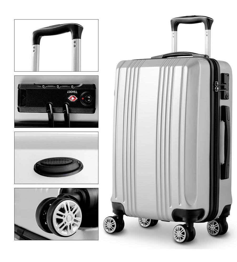 OEM Lightweight Polycarbonate 3 Piece Hard Shell Luggage Set with Spinner Wheels