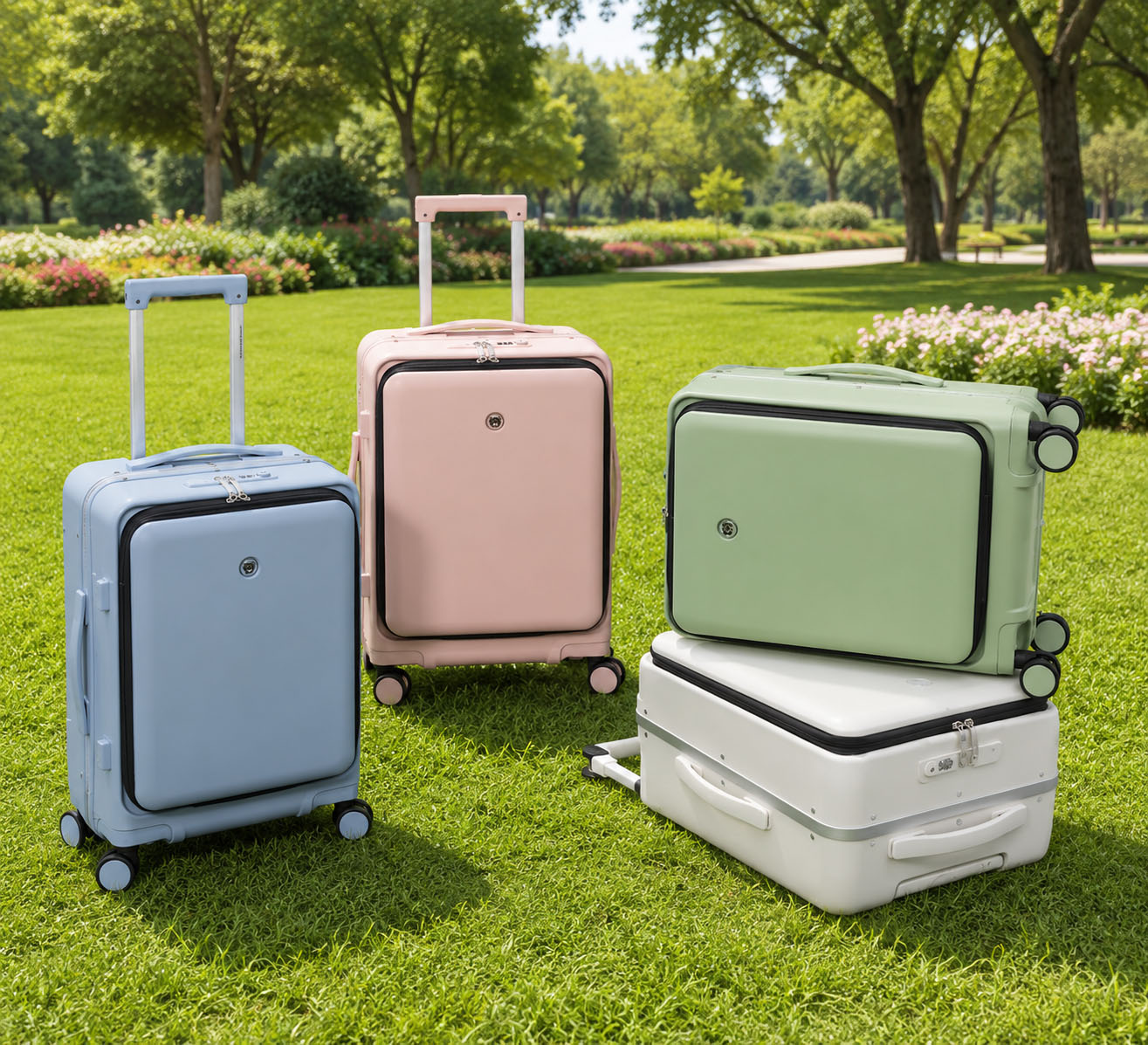 OEM Expandable Hard Case Carry-On Luggage with TSA Lock and Front Opening Pocket