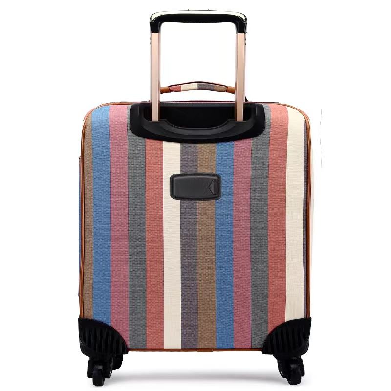 Stylish Striped Vintage Lightweight Travel Durable Suitcase