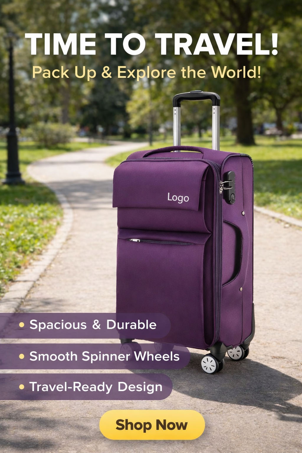 Large Capacity Travel Case Fabric Expandable Softside Luggage