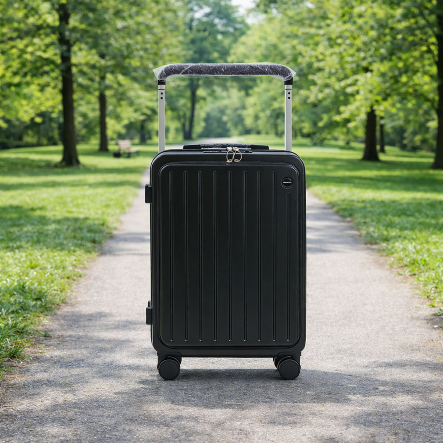 front_pocket_business_travel_suitcase,face view front_pocket_business_travel_suitcase,face view