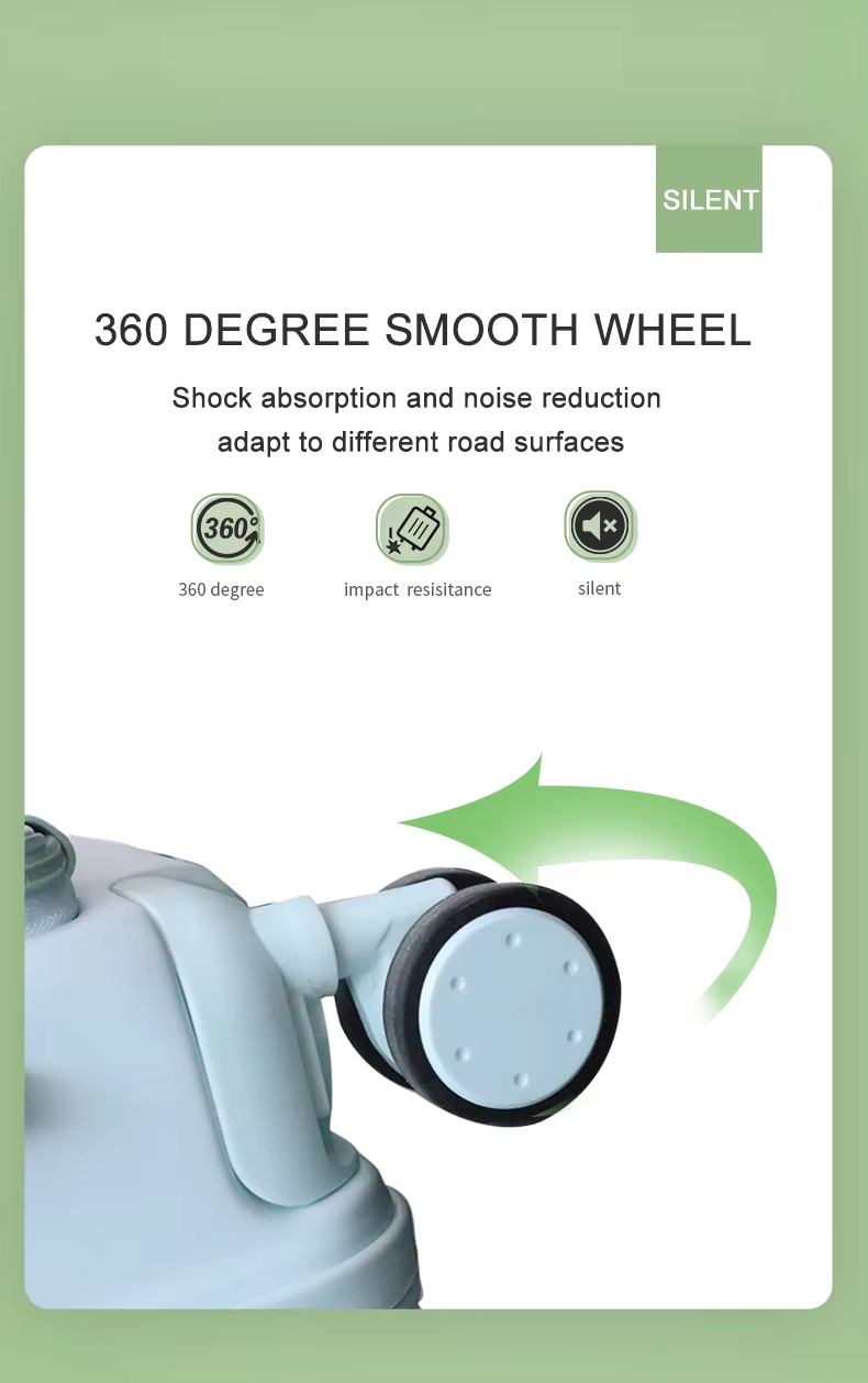hard shell spinner suitcase with expandable zipper layer. 360 degree smooth wheel:shock absorption and noise reduction adapt to different road surfaces.