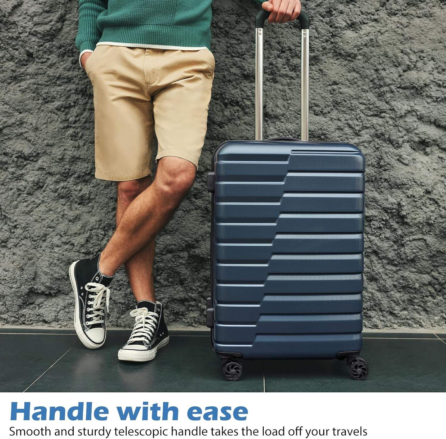 Expandable Large Capacity Modern Design 3-Piece Luggage Set