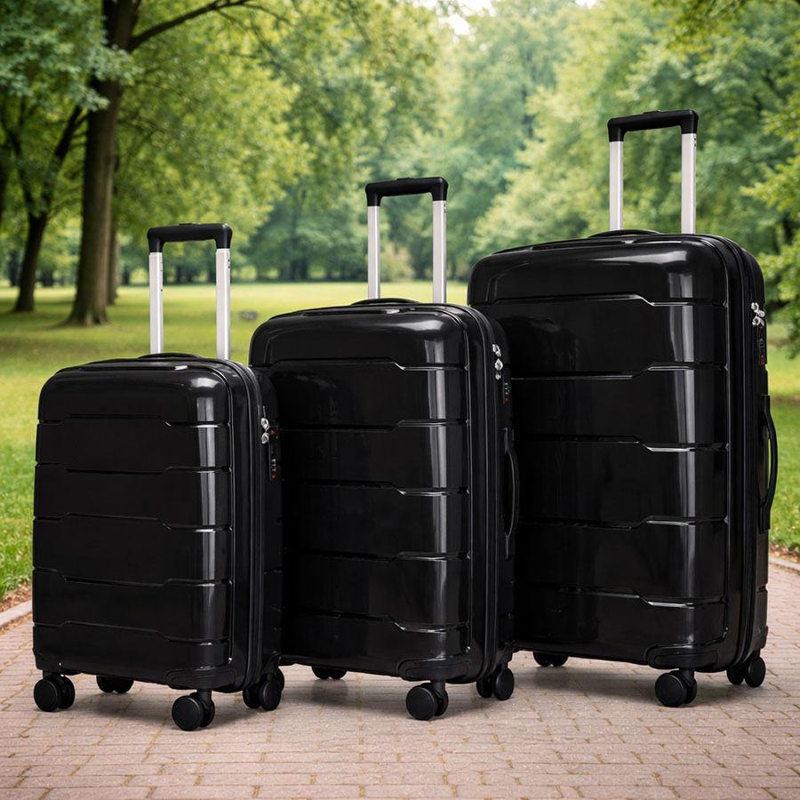 Expandable 3-Piece ABS Hardshell Luggage Set – Lightweight Durable Spinner Suitcases for Travel