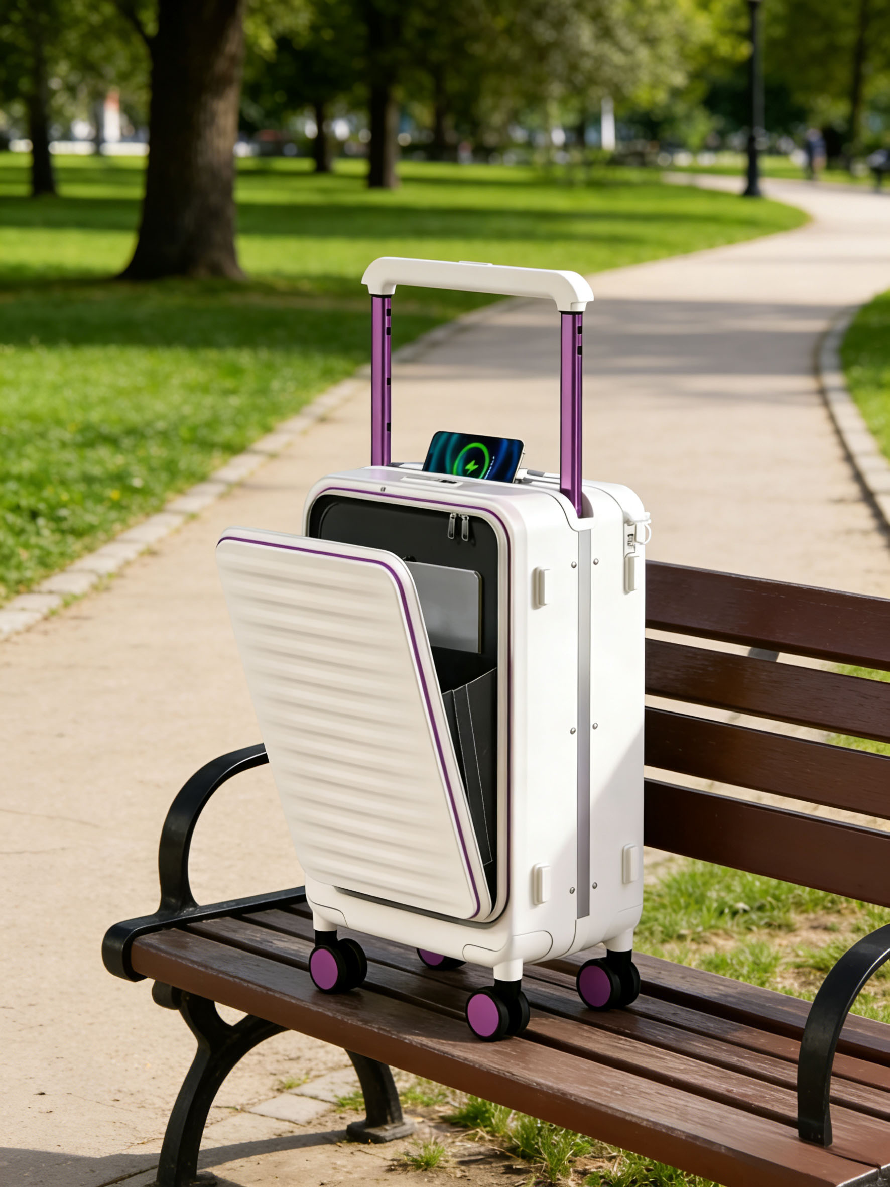 Large Capacity Front-Open Laptop Carry Travel Luggage