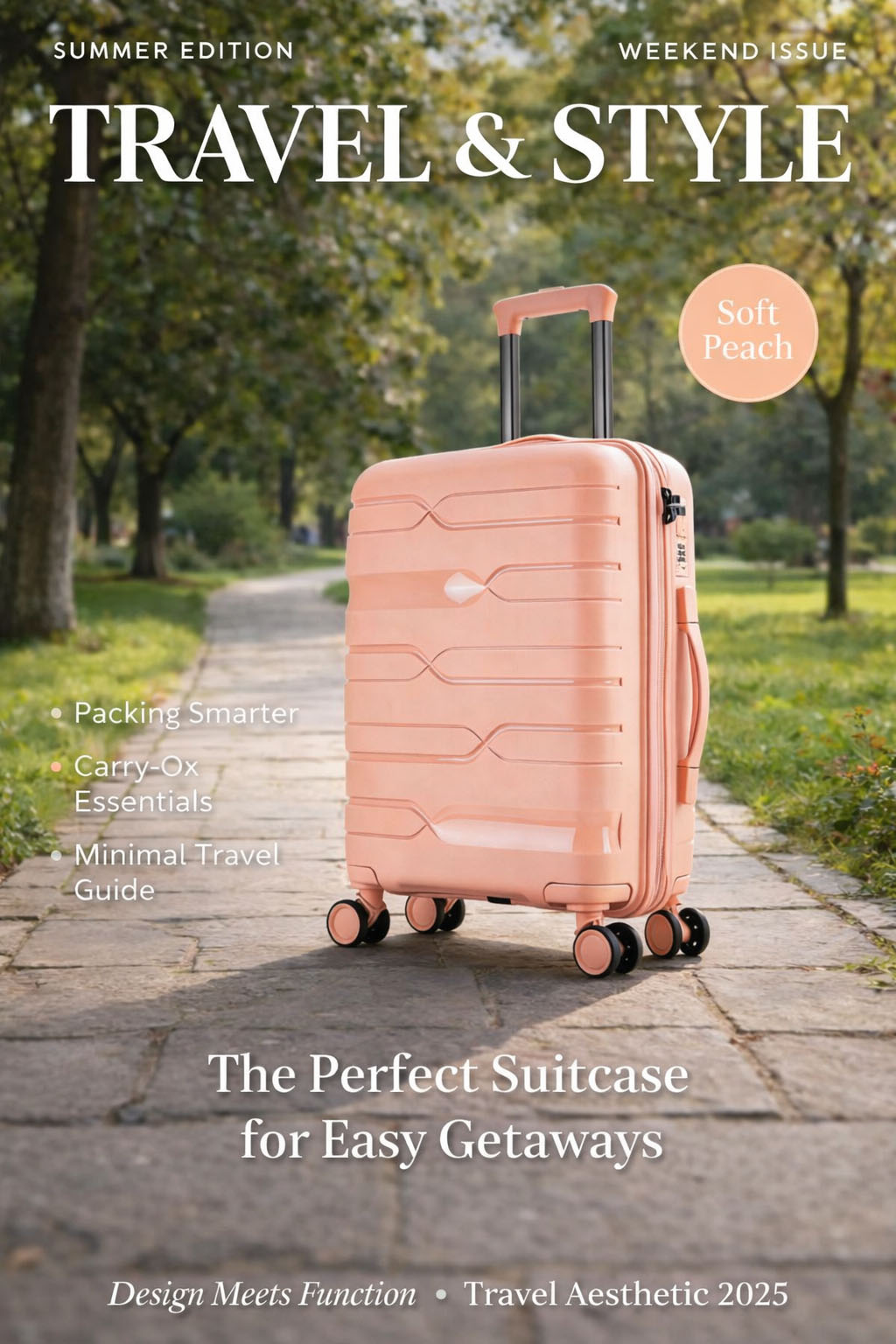 Lightweight PP Hard Shell Anti-Wear Travel Suitcase