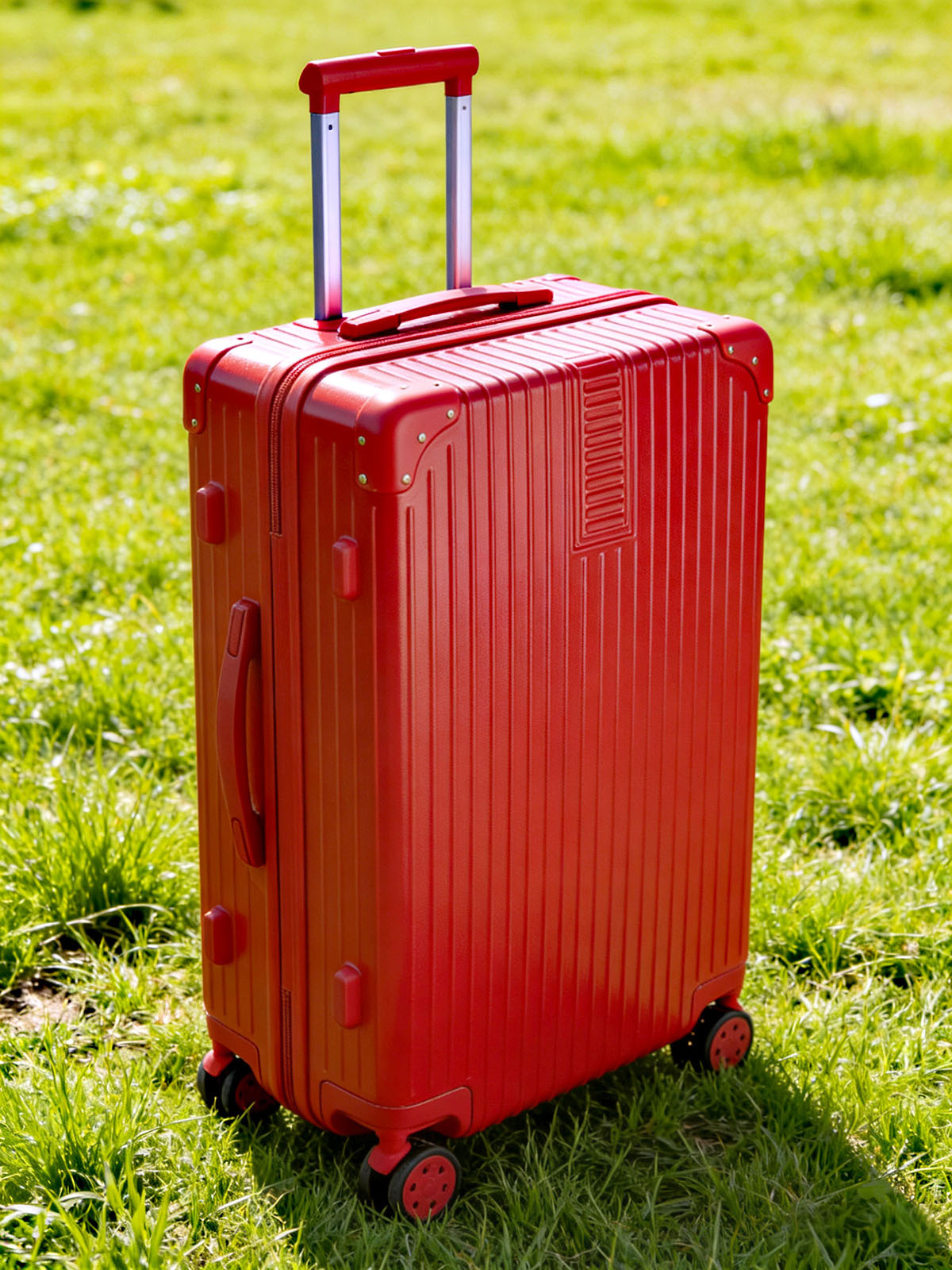 4-Piece hard shell expandable 4 spinner wheels lightweight luggage
