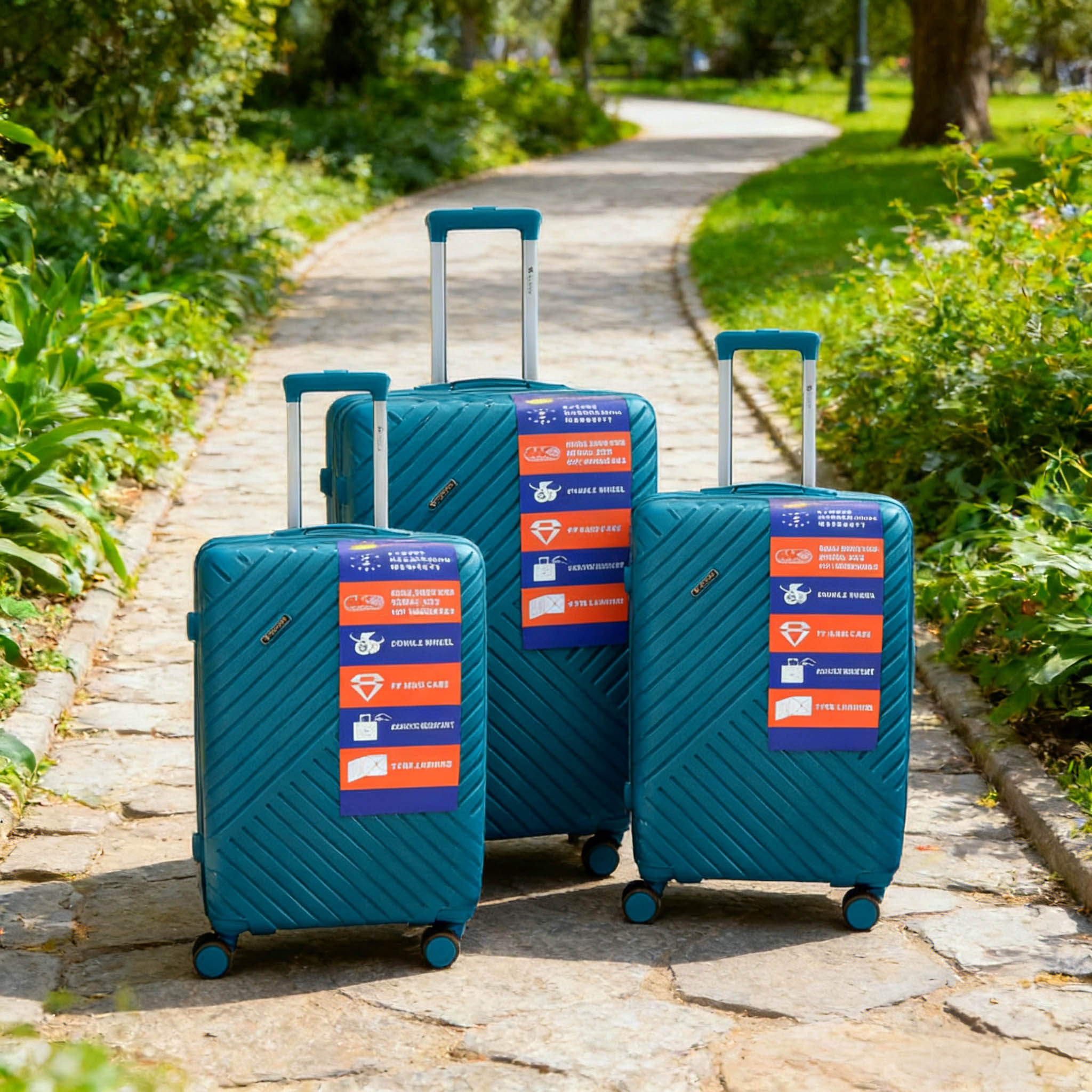 Lightweight Durable Travel Luggage Set with Spinner Wheels