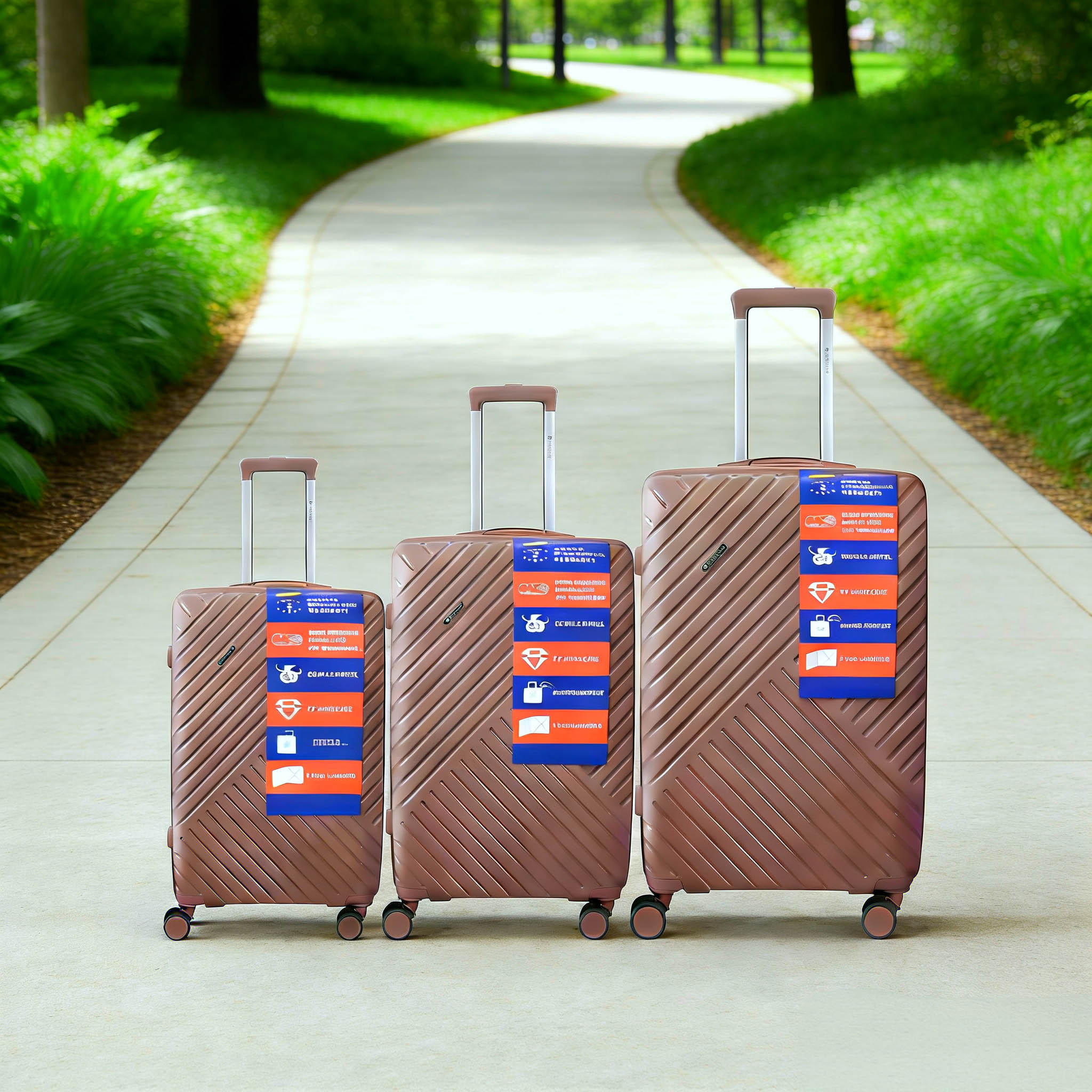 Lightweight Durable Travel Luggage Set with Spinner Wheels