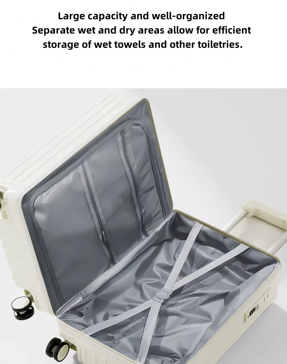 lightweight carry on luggage with spinner wheels,spacious capacity