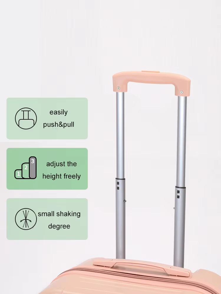 lightweight carry on suitcase with spinner wheels,easily push & pull aluminum pull rod,adjust the height freely,small shaking degree