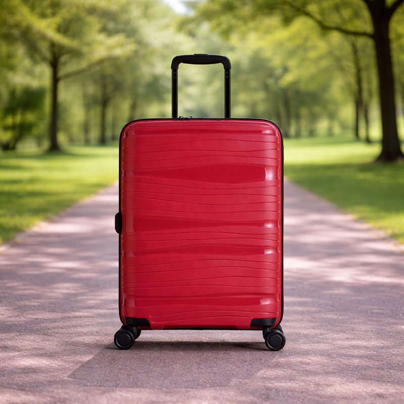 lightweight durable luggage set in red lightweight durable luggage set in red