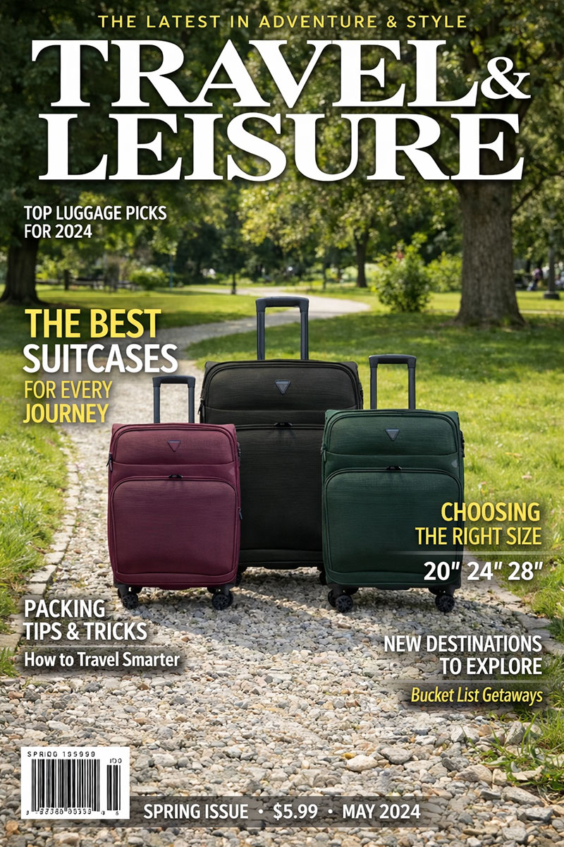 Soft Nylon Spinner Luggage Set 20 24 28 Inch 4 Wheel Suitcase