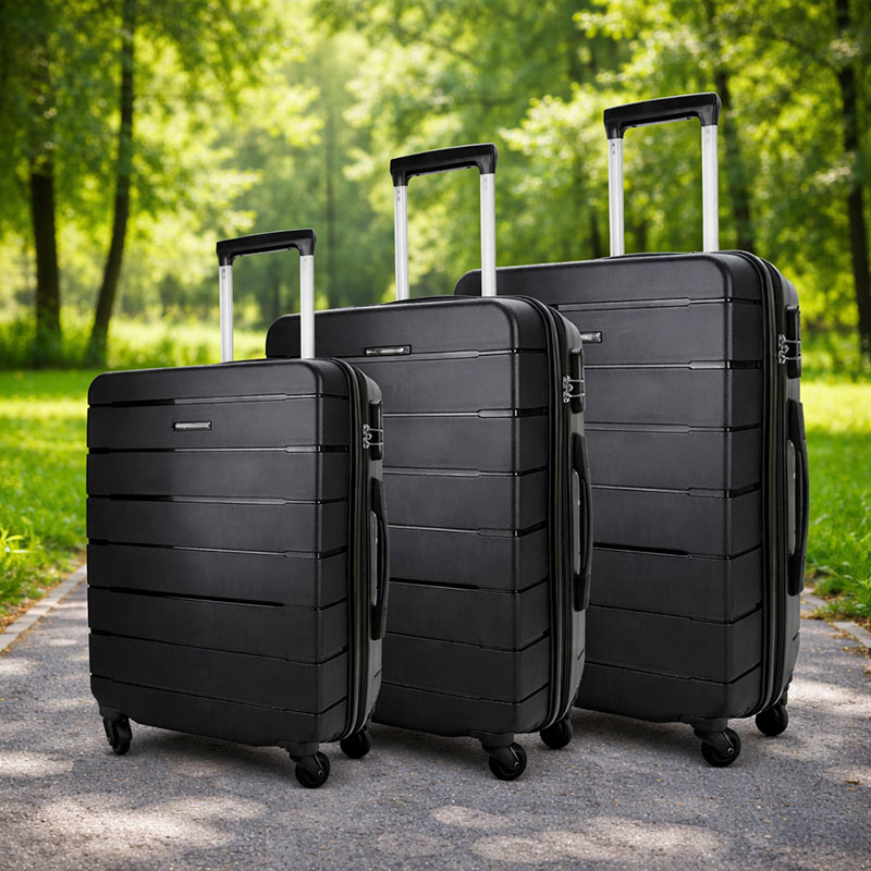 lightweight impact resistant hard shell luggage in black lightweight impact resistant hard shell luggage in black