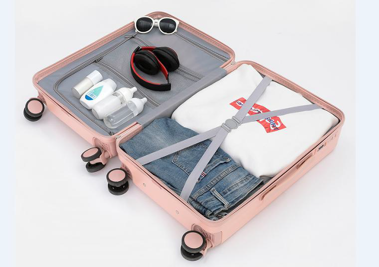 Innovative Cup Holder Grey White durable lightweight Travel luggage