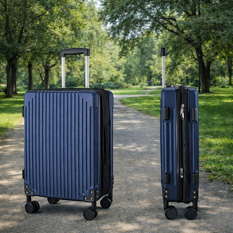 lightweight travel roller suitcase in blue lightweight travel roller suitcase in blue