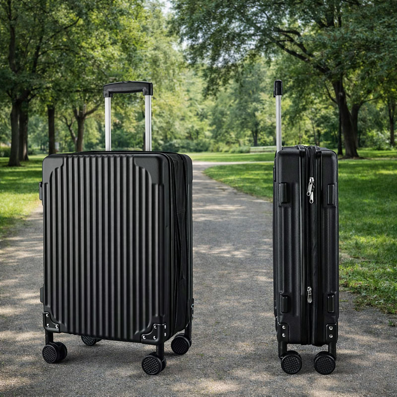 lightweight travel suitcase with TSA lock in black lightweight travel suitcase with TSA lock in black