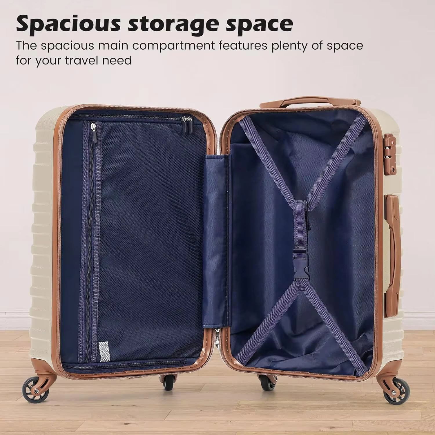 5-Piece Luggage Set with Handbag – Stylish Hard Shell Suitcases for Travel