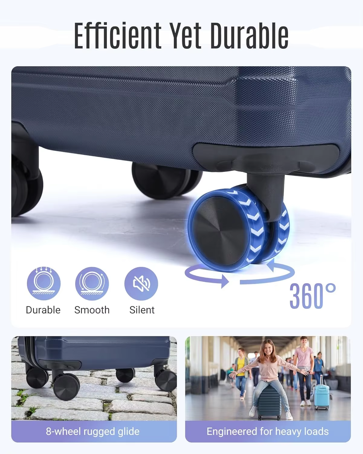 luggage set for family trip,efficient yet durable