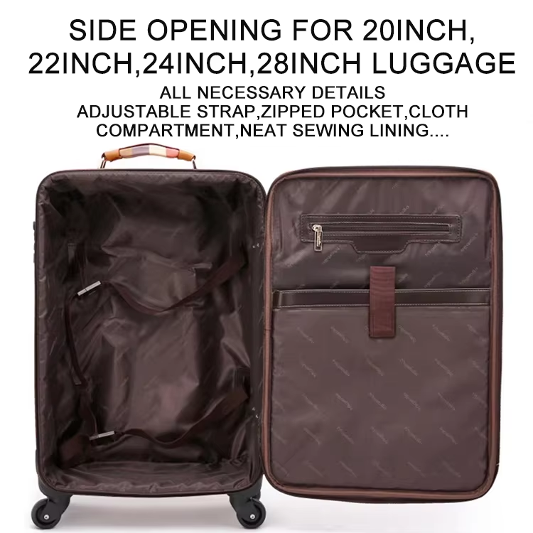 Luxury Waterproof Leather Large Capacity Travel Luggage