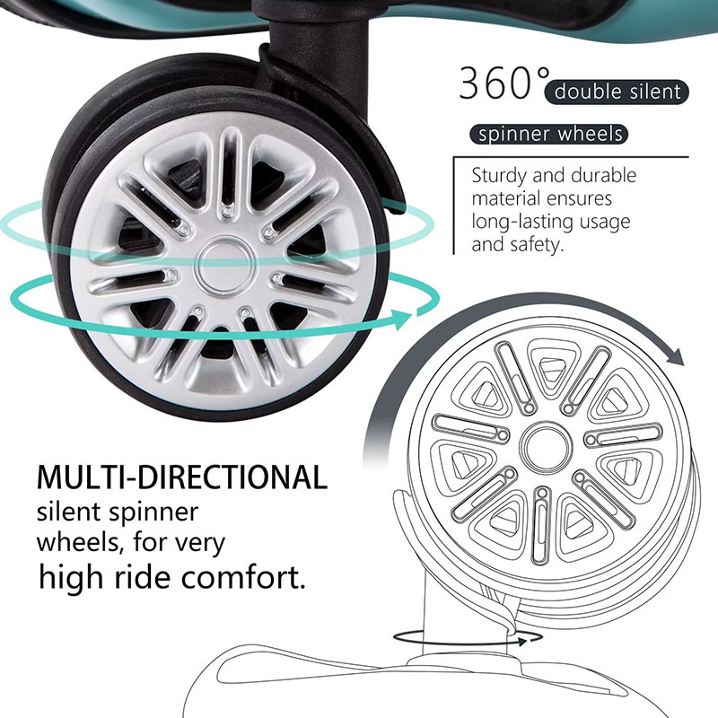 hard shell luggage spinner wheels description