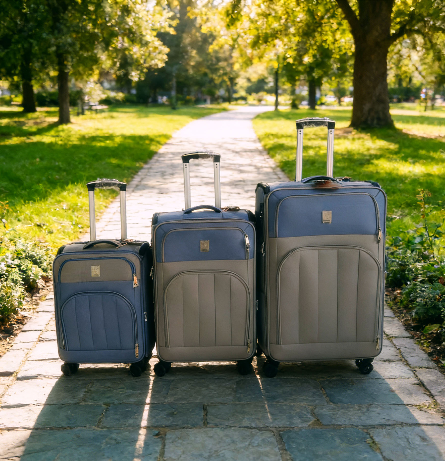 Lightweight Spinner Carry On with Silent Wheels fabric luggage