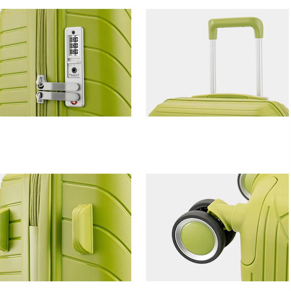 display of various parts from premium cabin luggage