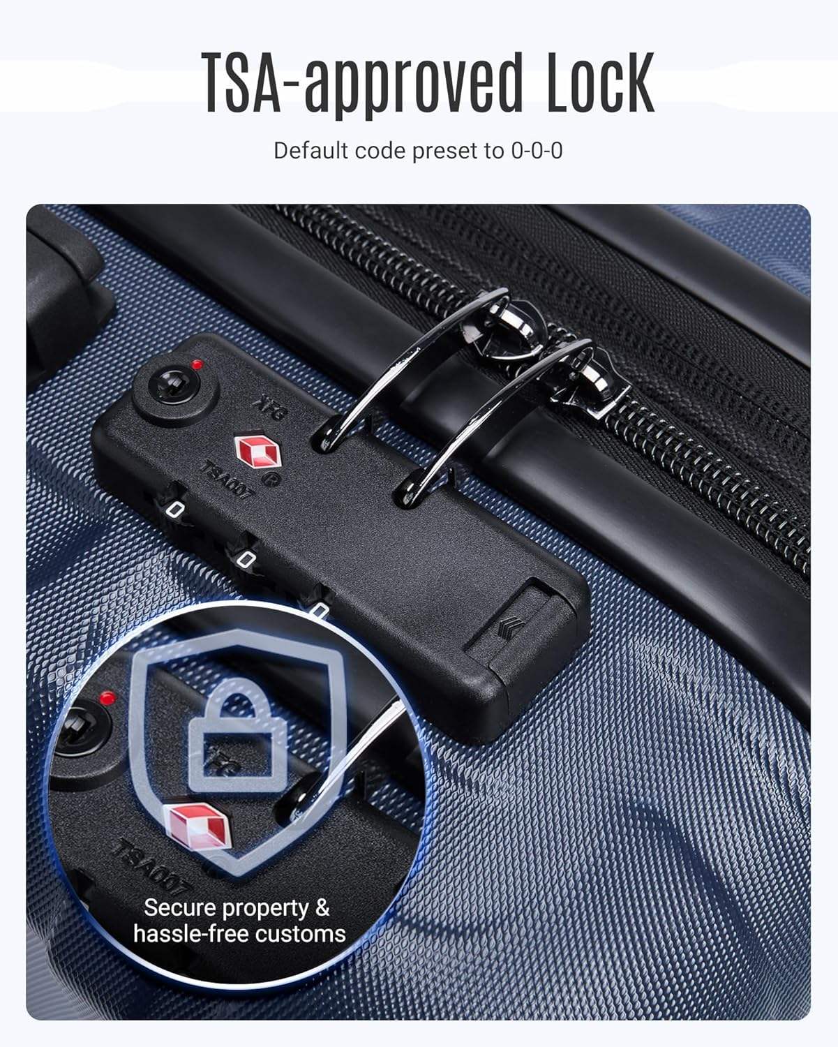 premium travel luggage,TSA-approved lock
