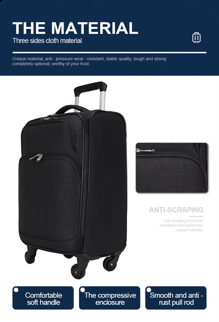 Durable Oxford Travel Bag Lightweight Rolling Softside Luggage