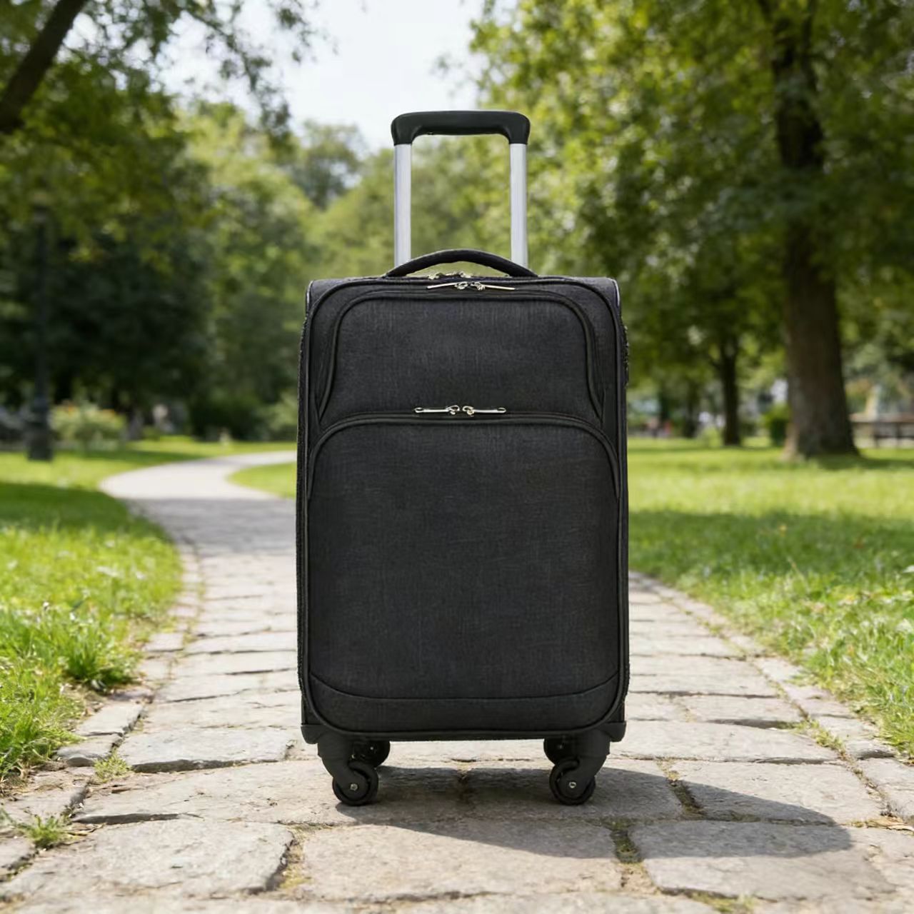 Durable Oxford Travel Bag Lightweight Rolling Softside Luggage