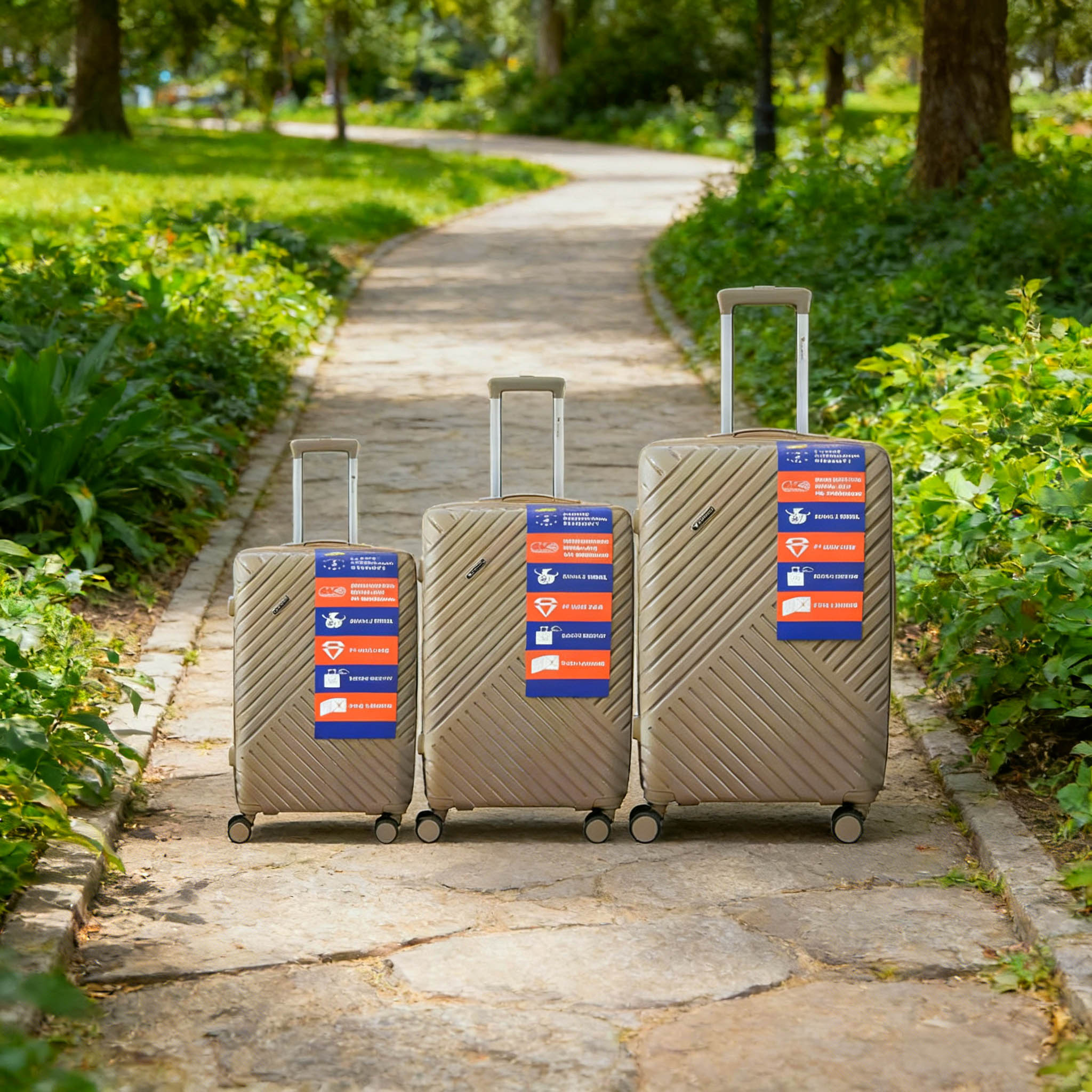 Lightweight Durable Travel Luggage Set with Spinner Wheels