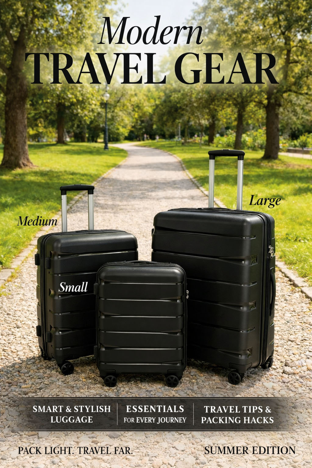 New Design PP Material Lightweight Spinner Suitcase