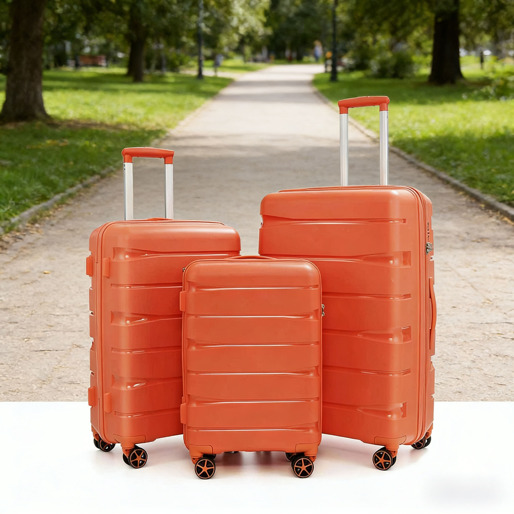 New Design PP Material Lightweight Spinner Suitcase