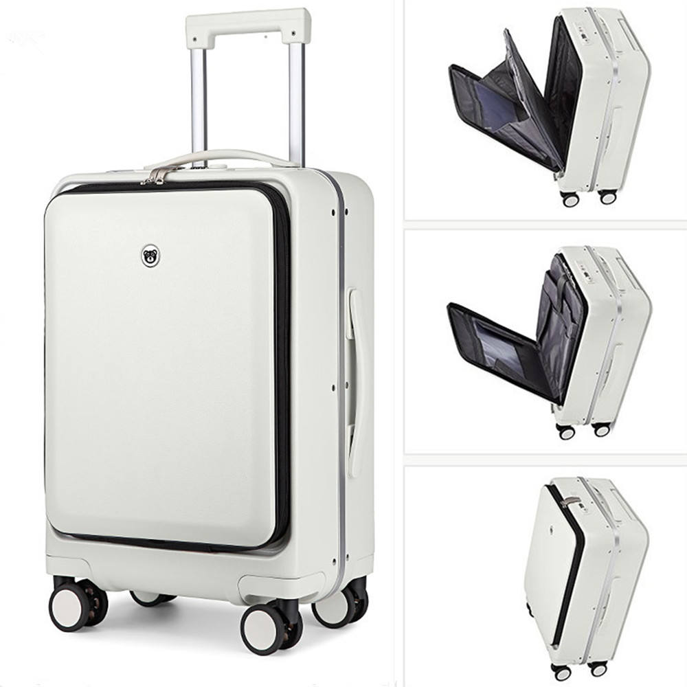 stylish business hard shell carry on luggage.A laptop can be conveniently accessed from the front pocket